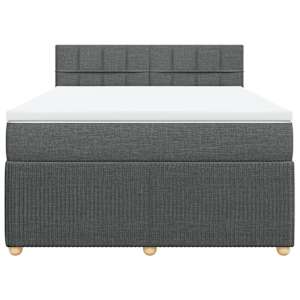Box spring postel s matrací tmavě šedá 140x200 cm textil - obrázek 4