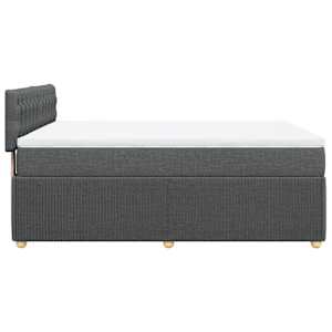 Box spring postel s matrací tmavě šedá 140x200 cm textil - obrázek 5
