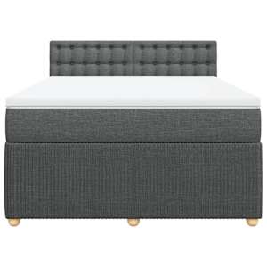 Box spring postel s matrací tmavě šedá 140x200 cm textil - obrázek 4