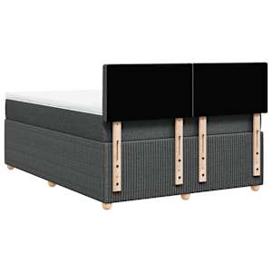Box spring postel s matrací tmavě šedá 140x200 cm textil - obrázek 6