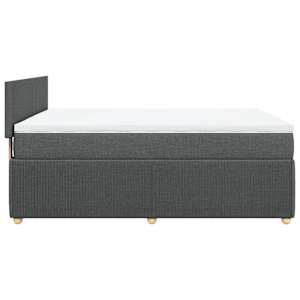 Box spring postel s matrací tmavě šedá 160x200 cm textil - obrázek 5