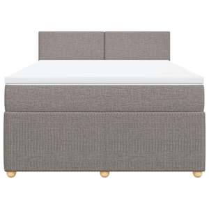 Box spring postel s matrací taupe 160x200 cm textil - obrázek 4