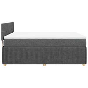 Box spring postel s matrací tmavě šedá 160x200 cm textil - obrázek 5