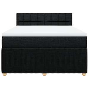 Box spring postel s matrací černá 160x200 cm textil - obrázek 4