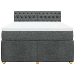 Box spring postel s matrací tmavě šedá 160x200 cm textil - obrázek 4