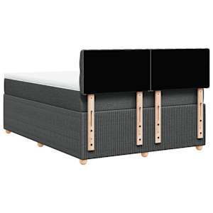 Box spring postel s matrací tmavě šedá 160x200 cm textil - obrázek 6