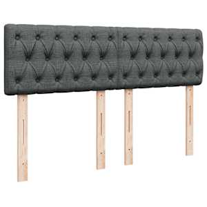 Box spring postel s matrací tmavě šedá 160x200 cm textil - obrázek 7