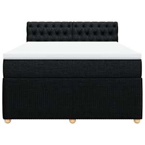 Box spring postel s matrací černá 160x200 cm textil - obrázek 4