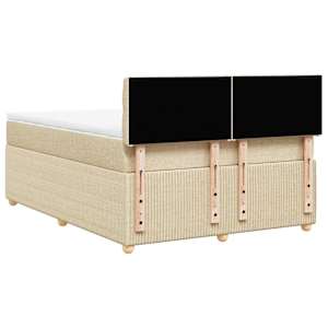 Box spring postel s matrací krémová 160x200 cm textil - obrázek 6
