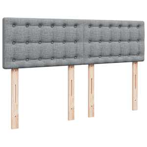 Box spring postel s matrací světle šedá 160 x 200 cm textil - obrázek 7