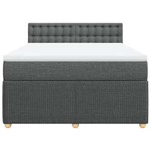 Box spring postel s matrací tmavě šedá 160x200 cm textil - obrázek 4