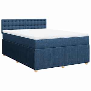 Box spring postel s matrací modrá 160x200 cm textil - obrázek 2