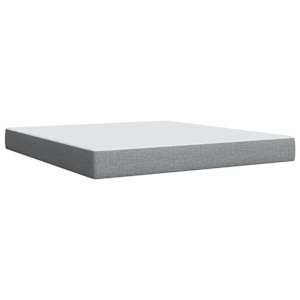 Box spring postel s matrací světle šedá 180 x 200 cm textil - obrázek 9