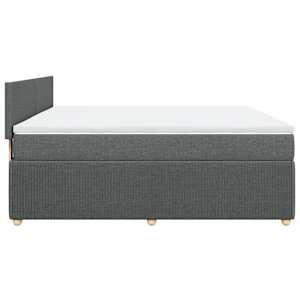 Box spring postel s matrací tmavě šedá 180x200 cm textil - obrázek 5