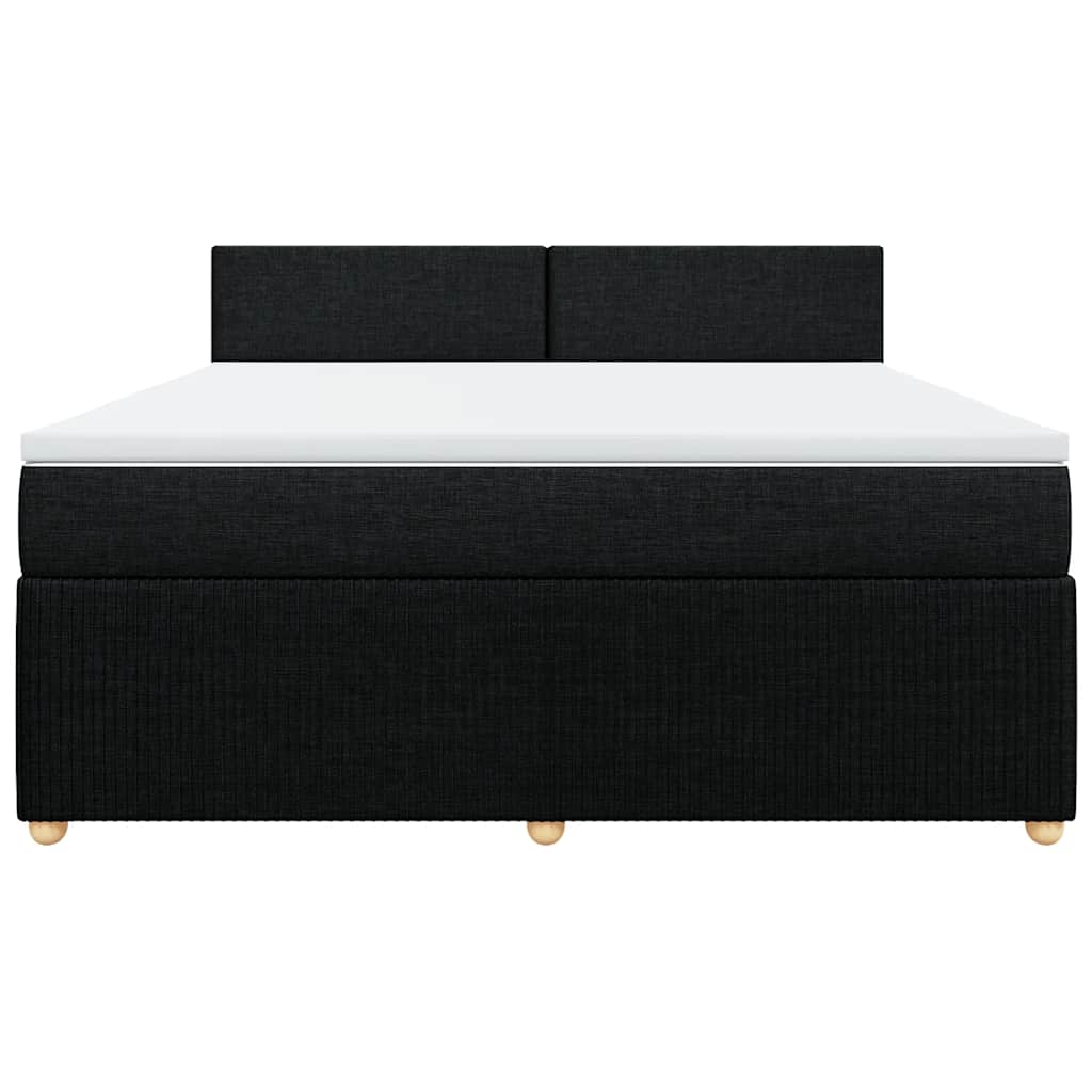 vidaXL Boxspring met matras stof zwart 180x200 cm, foto 4
