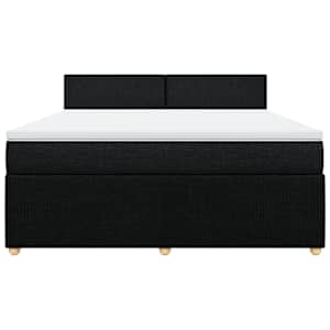 Box spring postel s matrací černá 180x200 cm textil - obrázek 4
