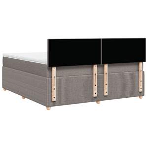 Box spring postel s matrací taupe 180x200 cm textil - obrázek 6
