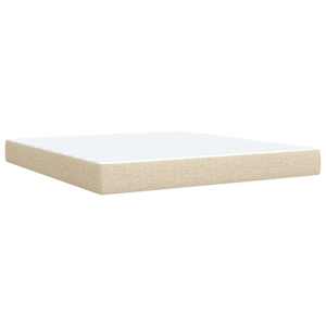 Box spring postel s matrací krémová 180x200 cm textil - obrázek 9