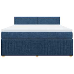 Box spring postel s matrací modrá 180x200 cm textil - obrázek 4