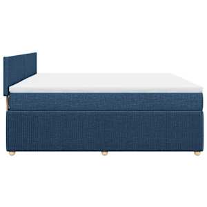 Box spring postel s matrací modrá 180x200 cm textil - obrázek 5