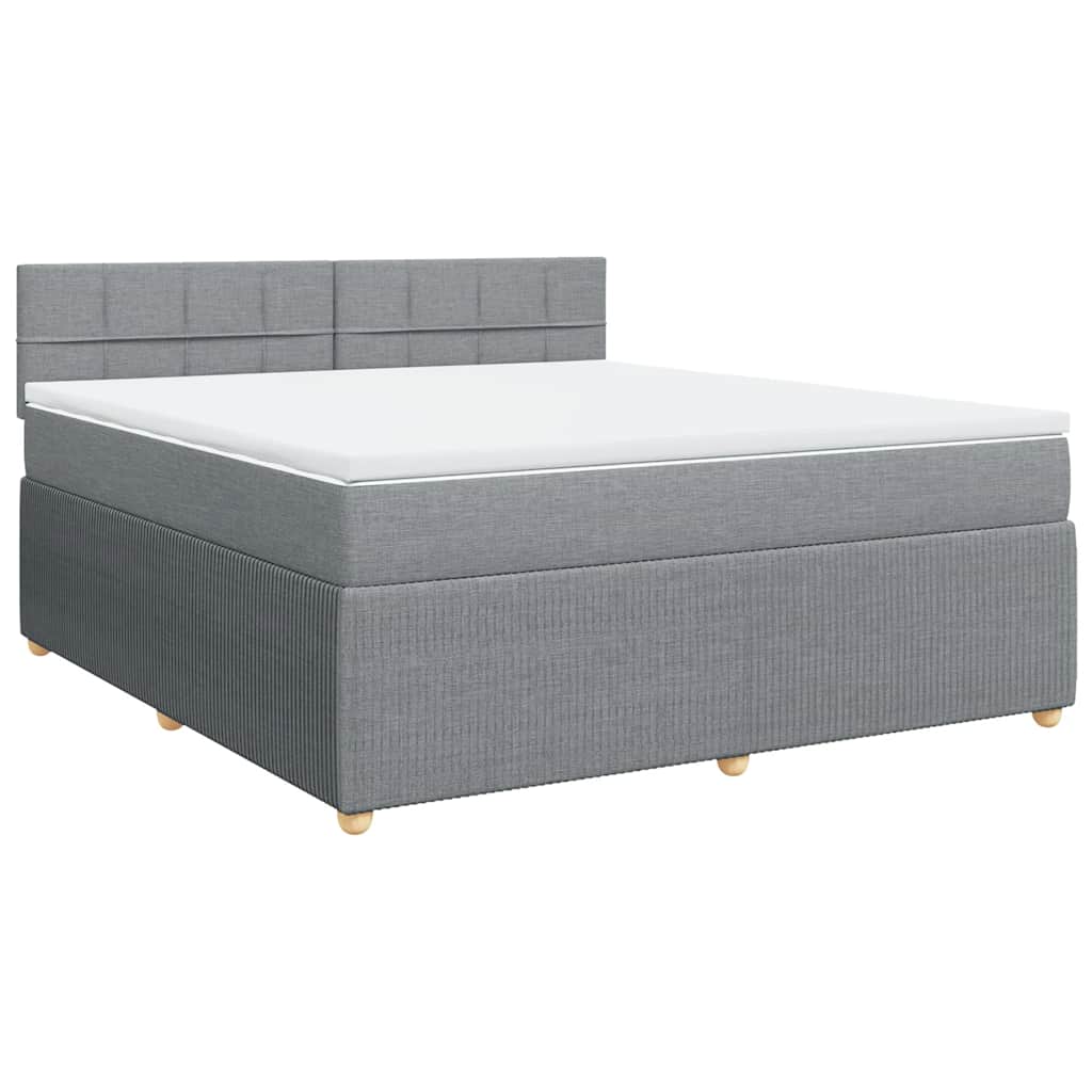 vidaXL Pat continental, gri deschis, 180x200 cm, material textil