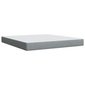 Box spring postel s matrací světle šedá 180 x 200 cm textil - obrázek 9