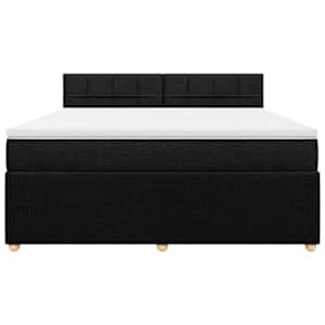 Box spring postel s matrací černá 180x200 cm textil - obrázek 4