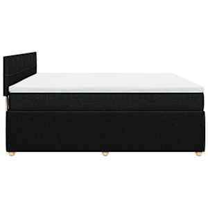 Box spring postel s matrací černá 180x200 cm textil - obrázek 5