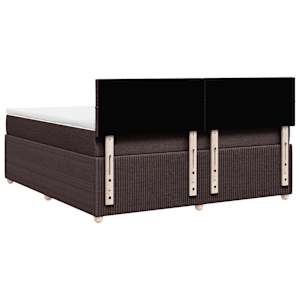 Box spring postel s matrací tmavě hnědá 180x200 cm textil - obrázek 6