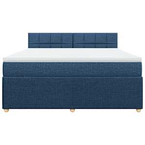 Box spring postel s matrací modrá 180x200 cm textil - obrázek 4