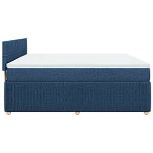 Box spring postel s matrací modrá 180x200 cm textil - obrázek 5