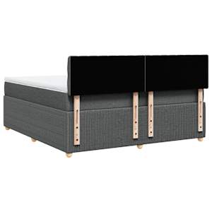 Box spring postel s matrací tmavě šedá 180x200 cm textil - obrázek 6
