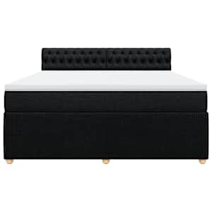 Box spring postel s matrací černá 180x200 cm textil - obrázek 4