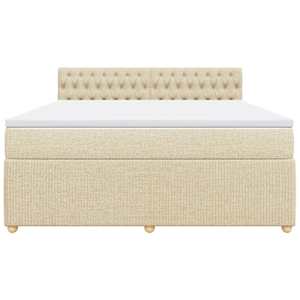 Box spring postel s matrací krémová 180x200 cm textil - obrázek 4