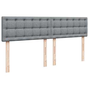 Box spring postel s matrací světle šedá 180 x 200 cm textil - obrázek 7