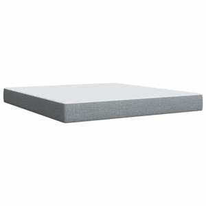 Box spring postel s matrací světle šedá 180 x 200 cm textil - obrázek 9