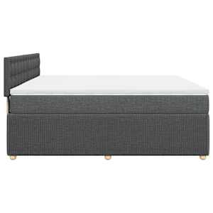 Box spring postel s matrací tmavě šedá 180x200 cm textil - obrázek 5