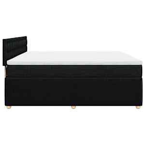Box spring postel s matrací černá 180x200 cm textil - obrázek 5