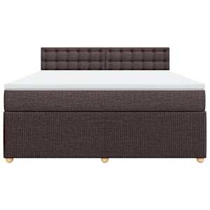Box spring postel s matrací tmavě hnědá 180x200 cm textil - obrázek 4