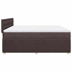 Box spring postel s matrací tmavě hnědá 180x200 cm textil - obrázek 5