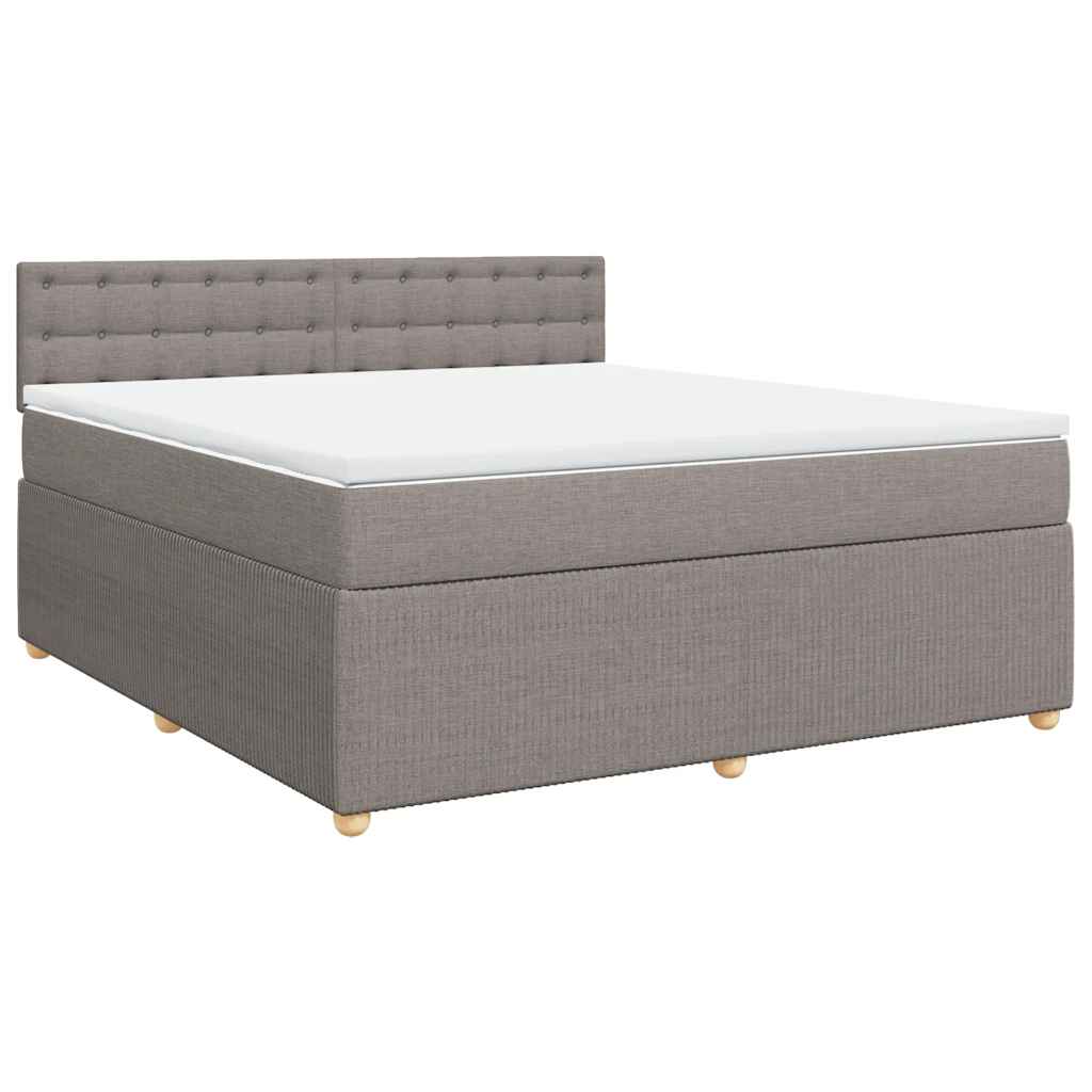 vidaXL Box spring postel s matrací taupe 180x200 cm textil