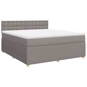 Box spring postel s matrací taupe 180x200 cm textil - obrázek 2