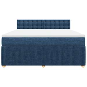 Box spring postel s matrací modrá 180x200 cm textil - obrázek 4