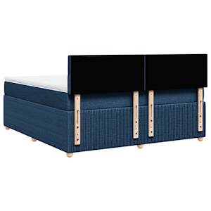 Box spring postel s matrací modrá 180x200 cm textil - obrázek 6