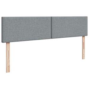 Box spring postel s matrací světle šedá 200 x 200 cm textil - obrázek 7