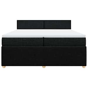 Box spring postel s matrací černá 200x200 cm textil - obrázek 4