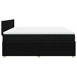Box spring postel s matrací černá 200x200 cm textil - obrázek 5