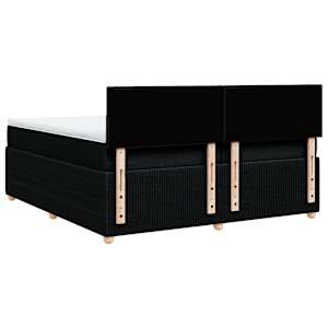 Box spring postel s matrací černá 200x200 cm textil - obrázek 6