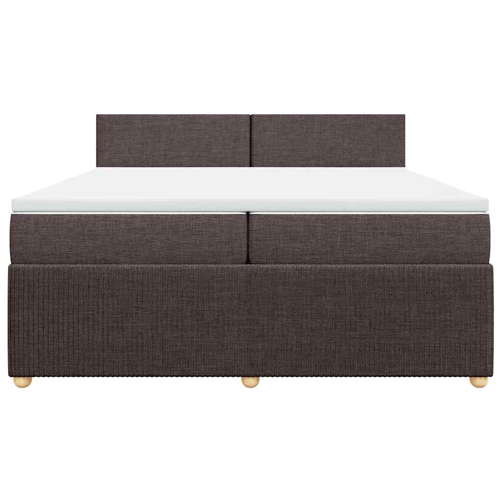 vidaXL Boxspring met matras stof donkerbruin 200x200 cm bruin, foto 4