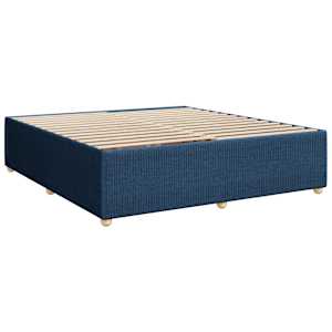 Box spring postel s matrací modrá 200x200 cm textil - obrázek 8